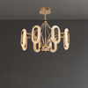 WOMO Rose Gold Long Oval Chandelier-WM2402 thumbnail