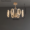 WOMO Rose Gold Long Oval Chandelier-WM2402 thumbnail