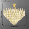 WOMO Tiered Raindrop Alabaster Chandelier-WM2395 thumbnail