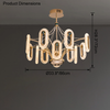 WOMO Rose Gold Long Oval Chandelier-WM2402 thumbnail