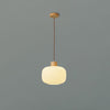 WOMO Ribbed Milk Glass Lantern Pendant Light-WM2115 thumbnail