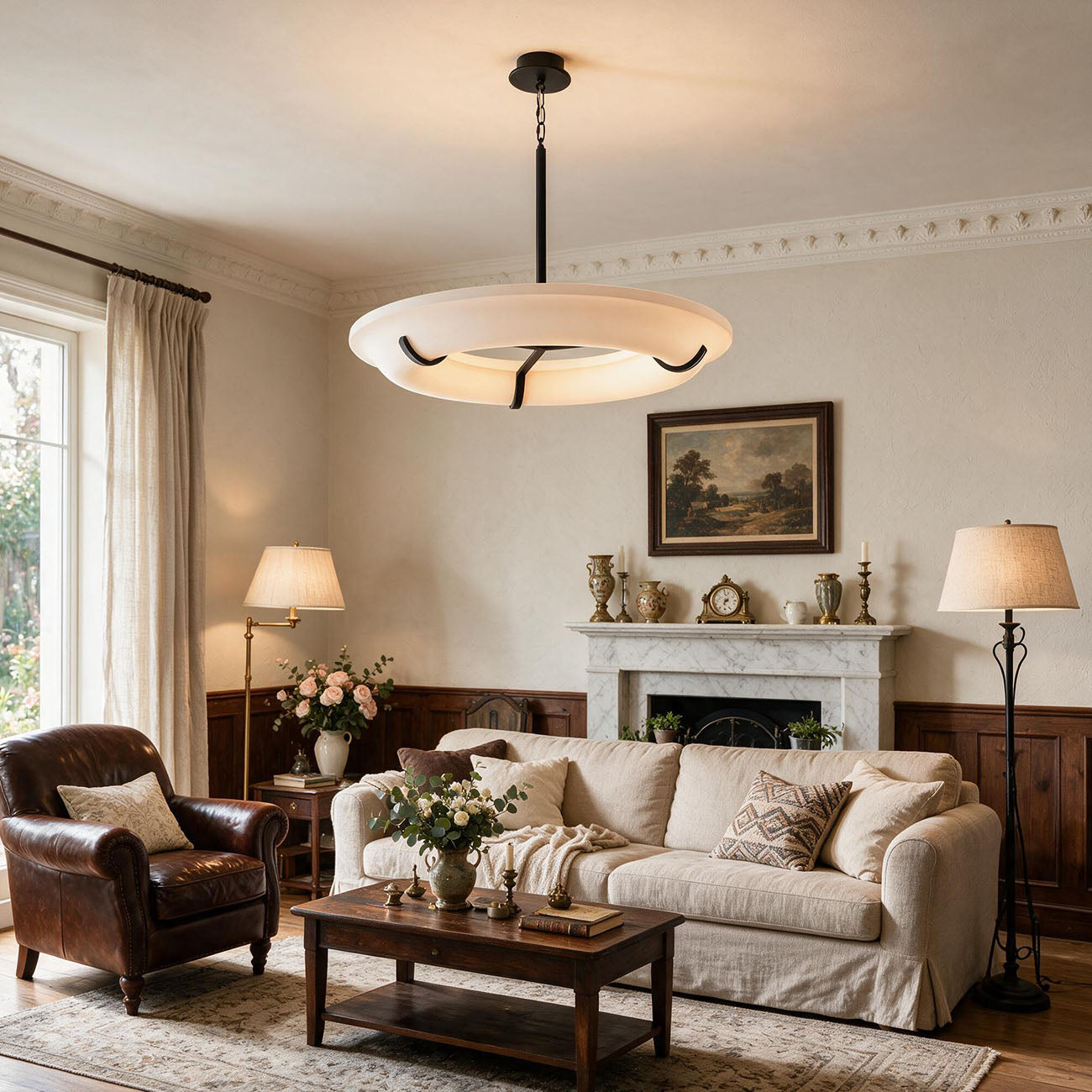 WOMO Wabi-sabi Plaster Round Chandelier-WM3217