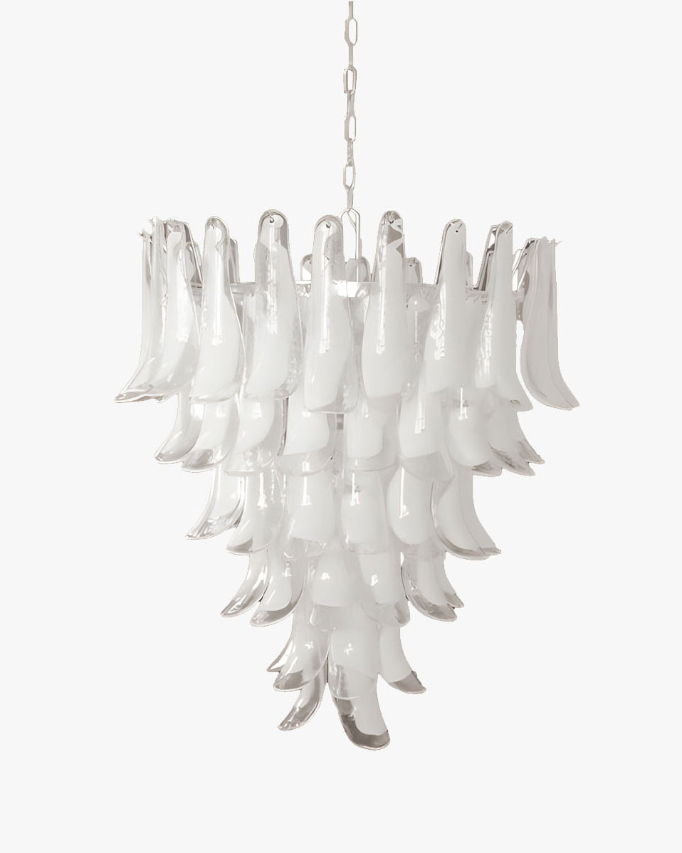 WOMO Mid Century Modern Glass Flower Petal Chandelier-WM3224