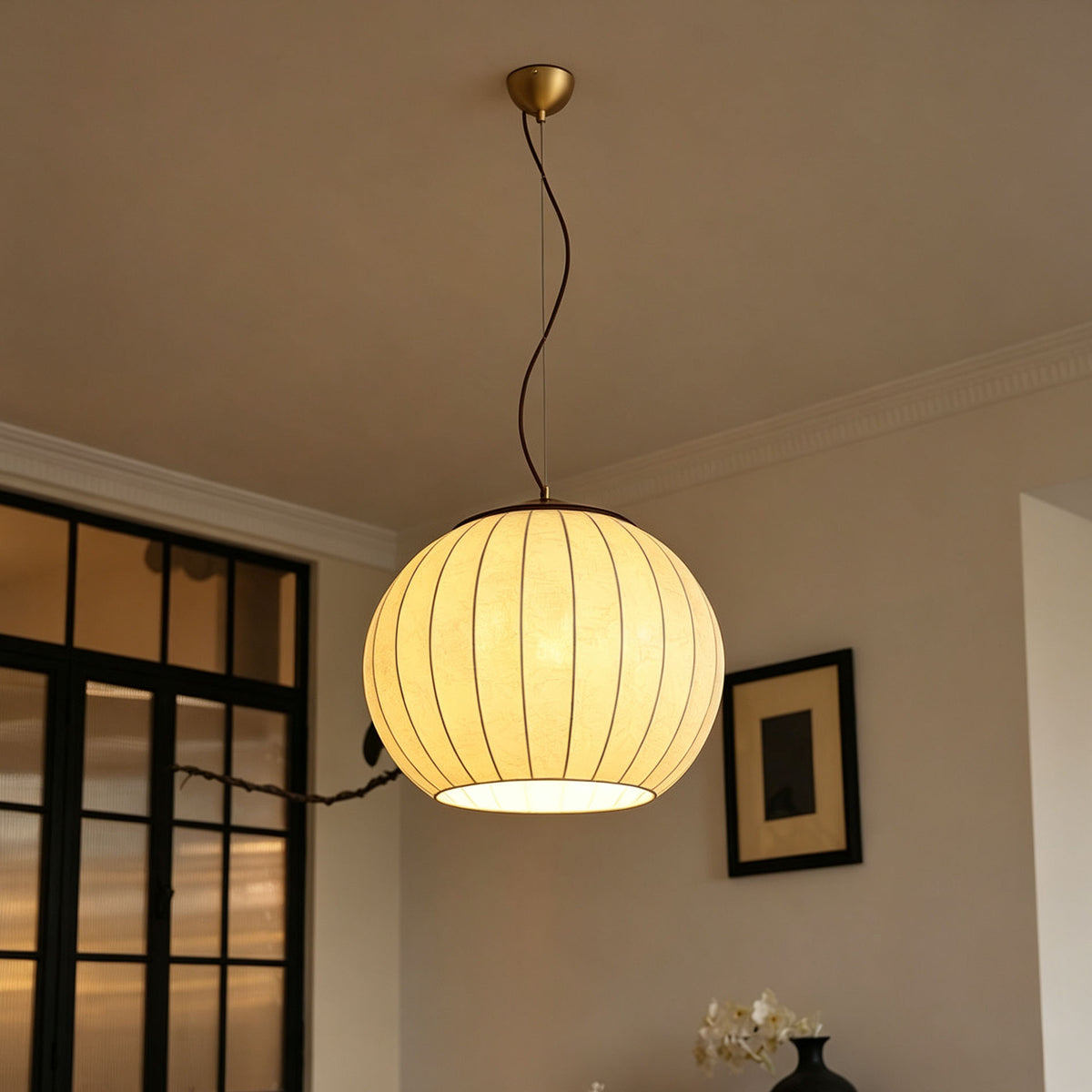 WOMO Fabric Lantern Pendant Light-WM3231