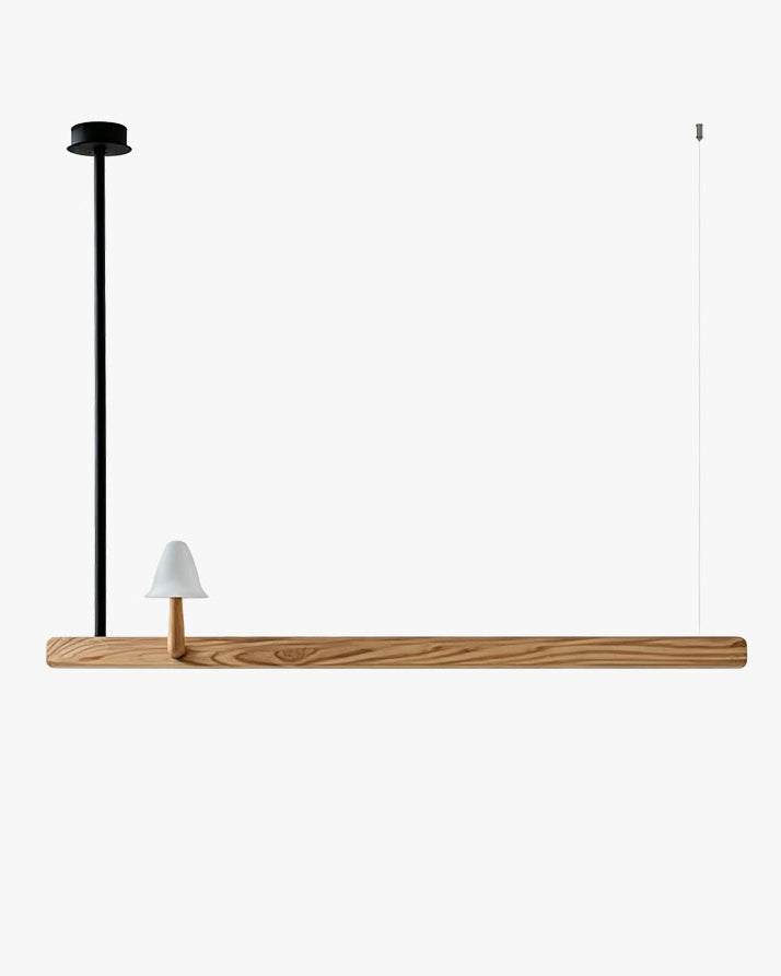 WOMOMushroom Wooden Linear Pendant Light-WM3247