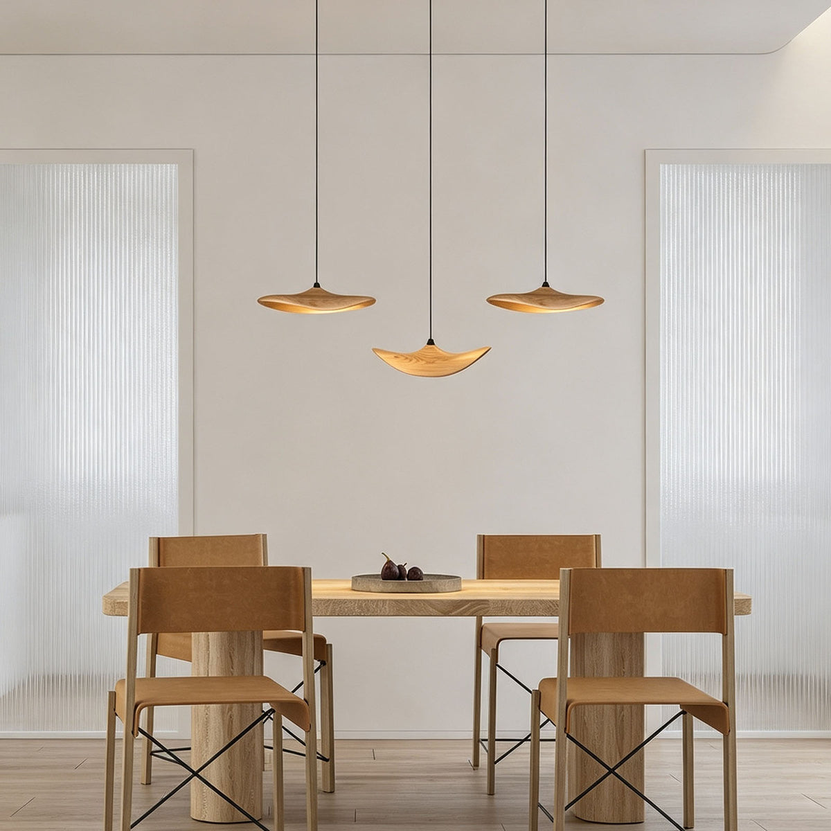 WOMO Wooden Leaf Pendant Light-WM3257