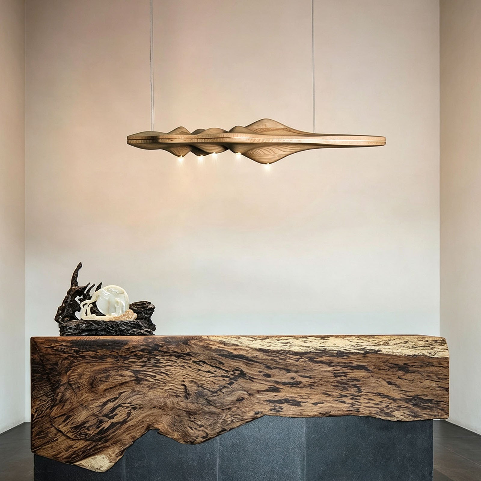 WOMO Mid-Century Wood Zen Chandelier-WM3260