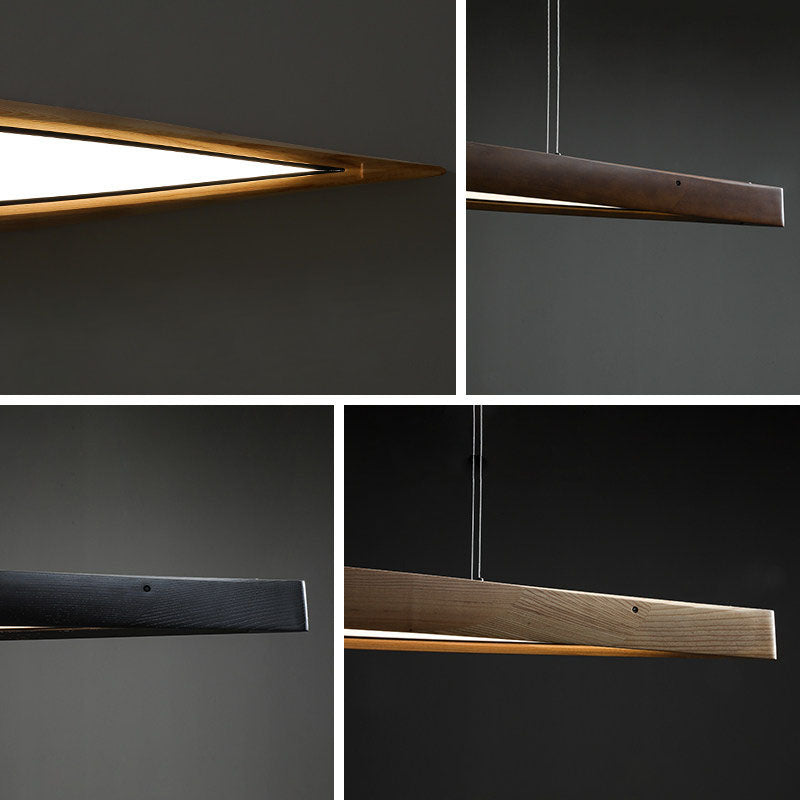 WOMO Minimalist Long Linear Wood Pendant Light-WM3273