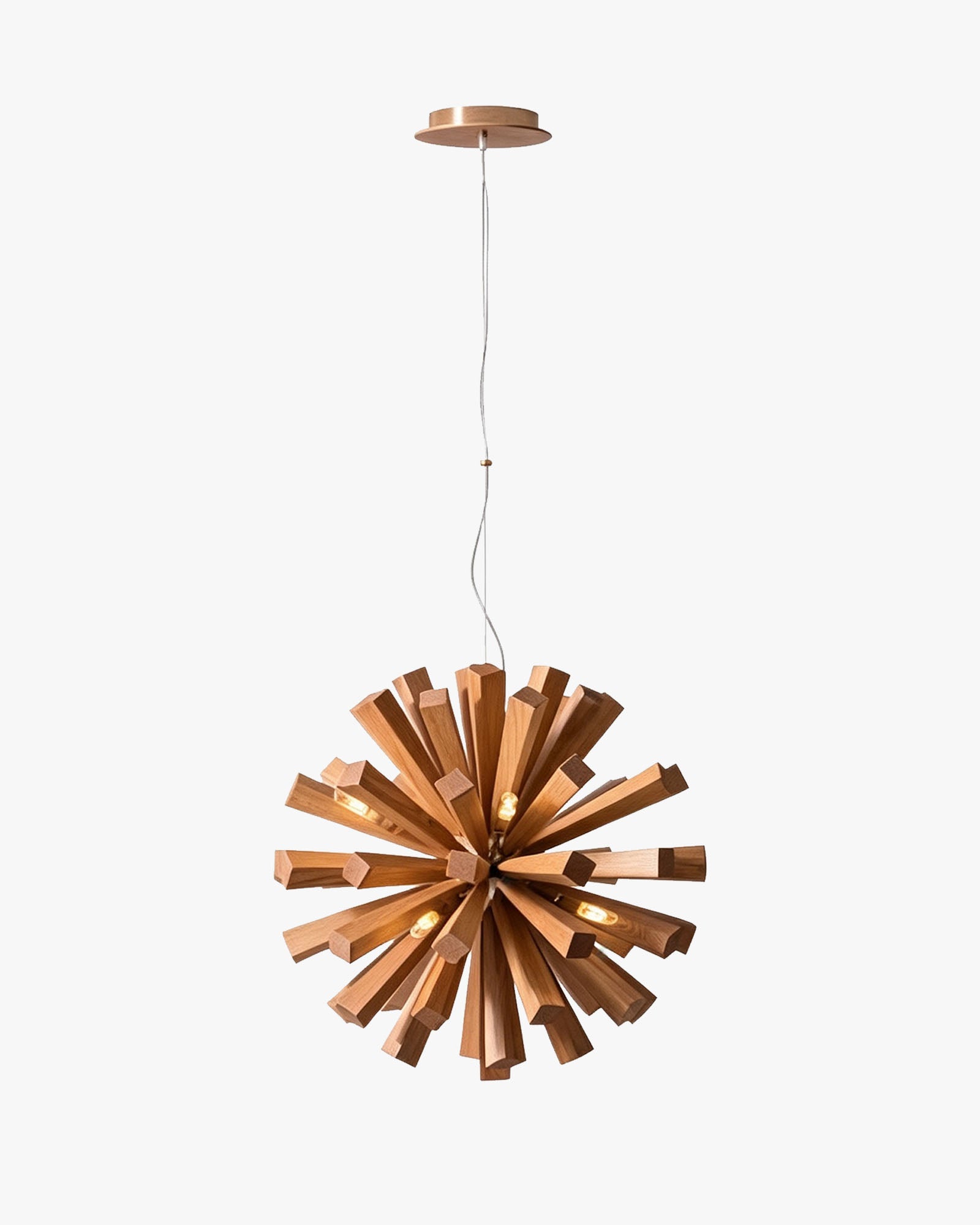 WOMO Bloom Starburst Wooden Chandelier-WM3284