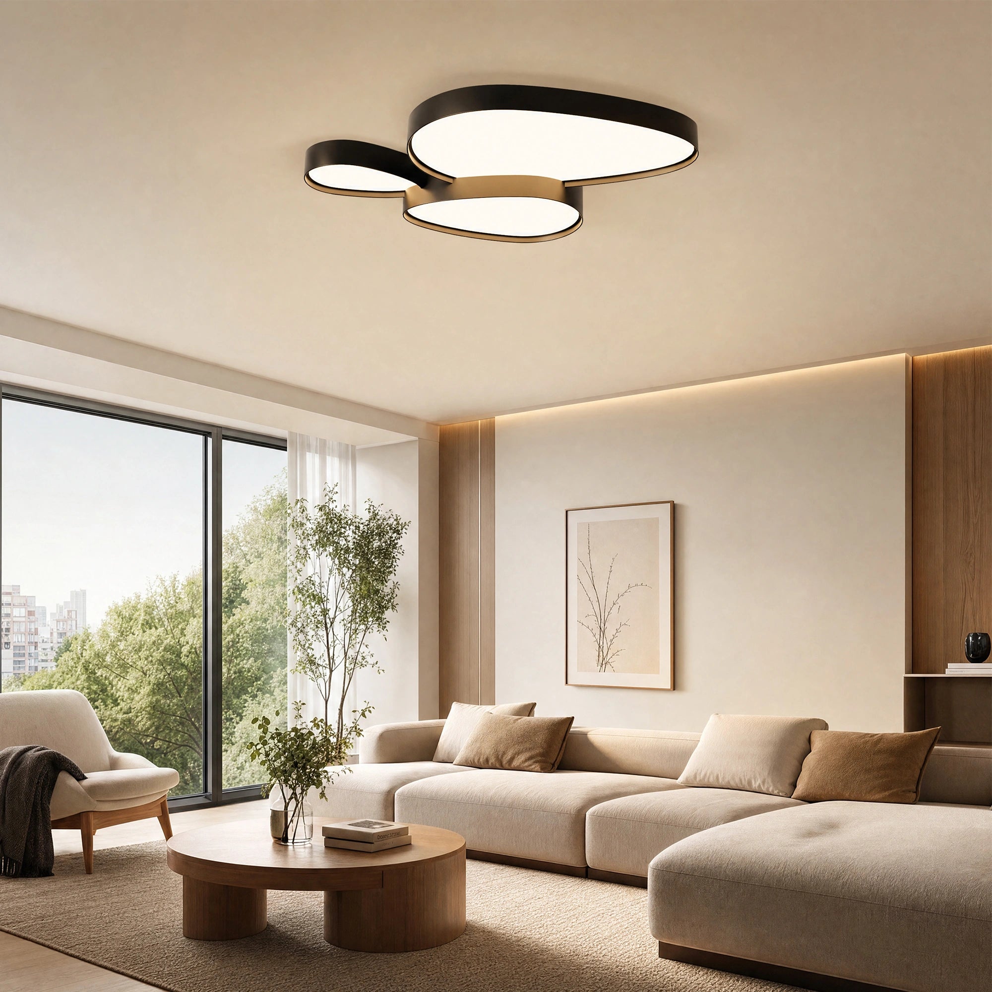 WOMO Modern Low Profile Flush Mount Ceiling Light-WM1010