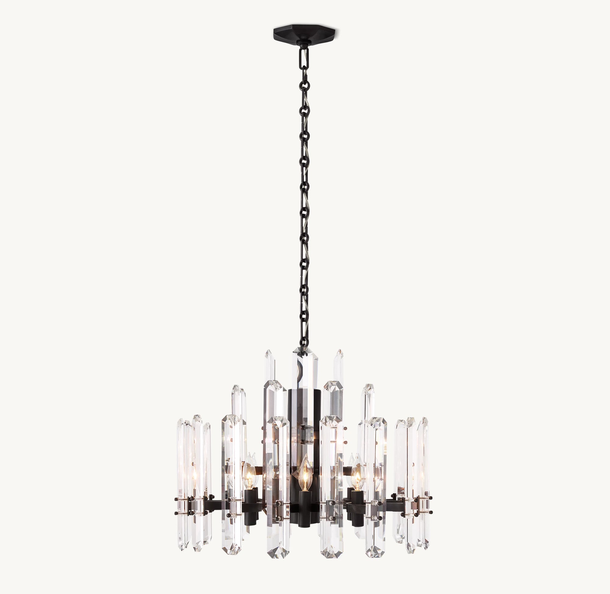 WOMO Crystal Prism Round Chandelier - Bonnington
