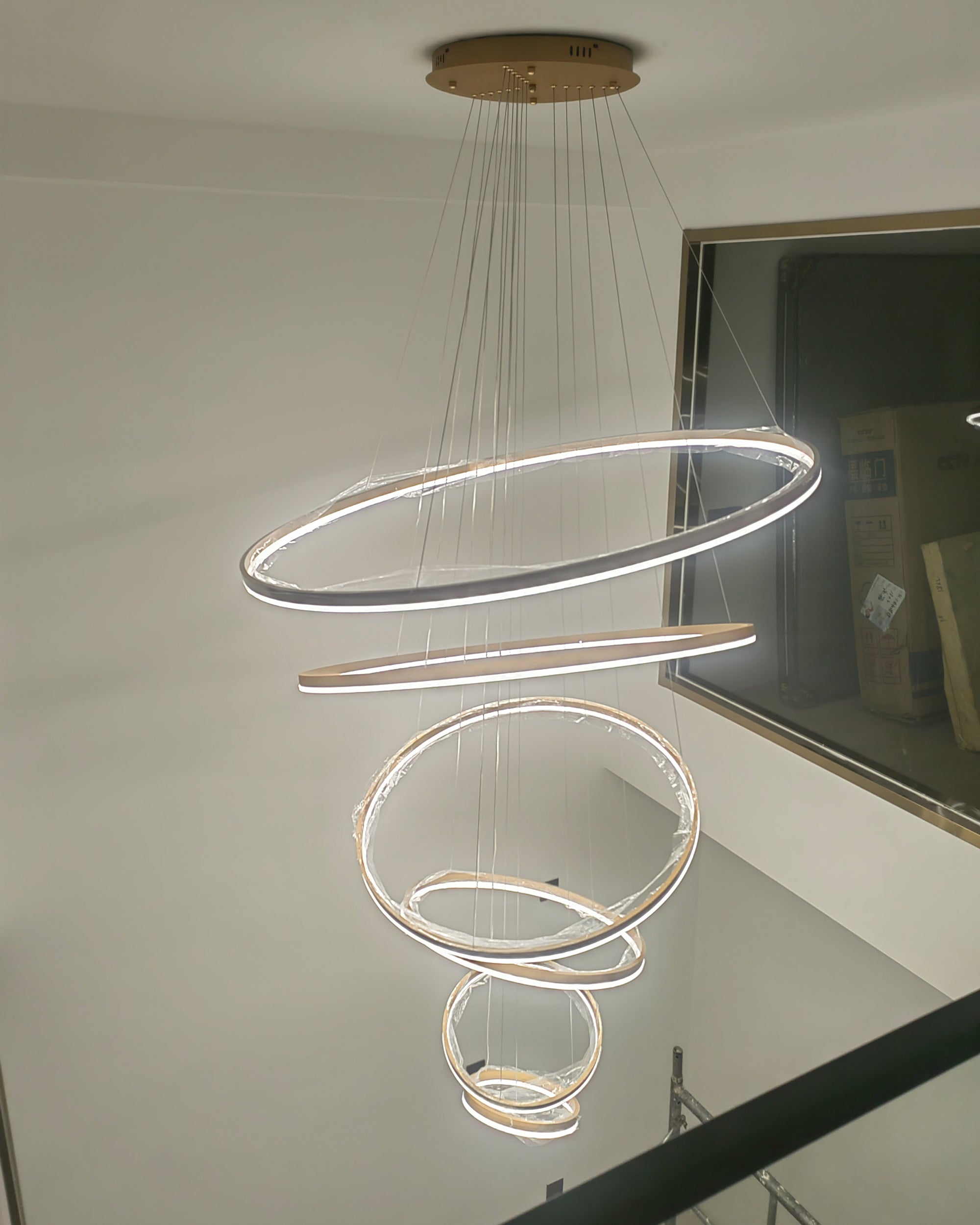 WOMO Tiered Ring LED Chandelier-WM2159