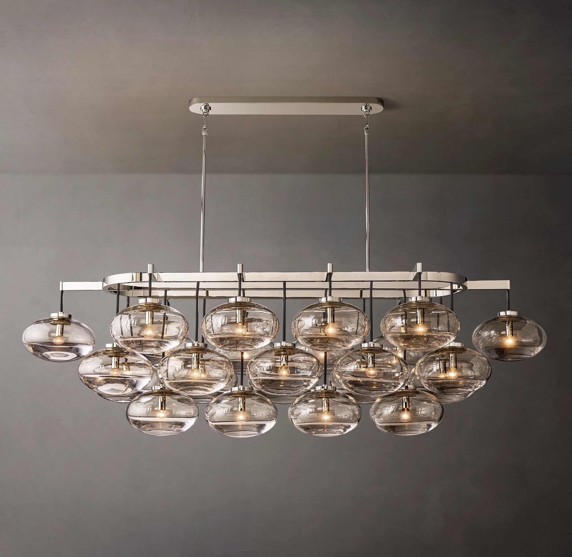 WOMO 72 inch Glass Bubble Oval Chandelier - Cabrette