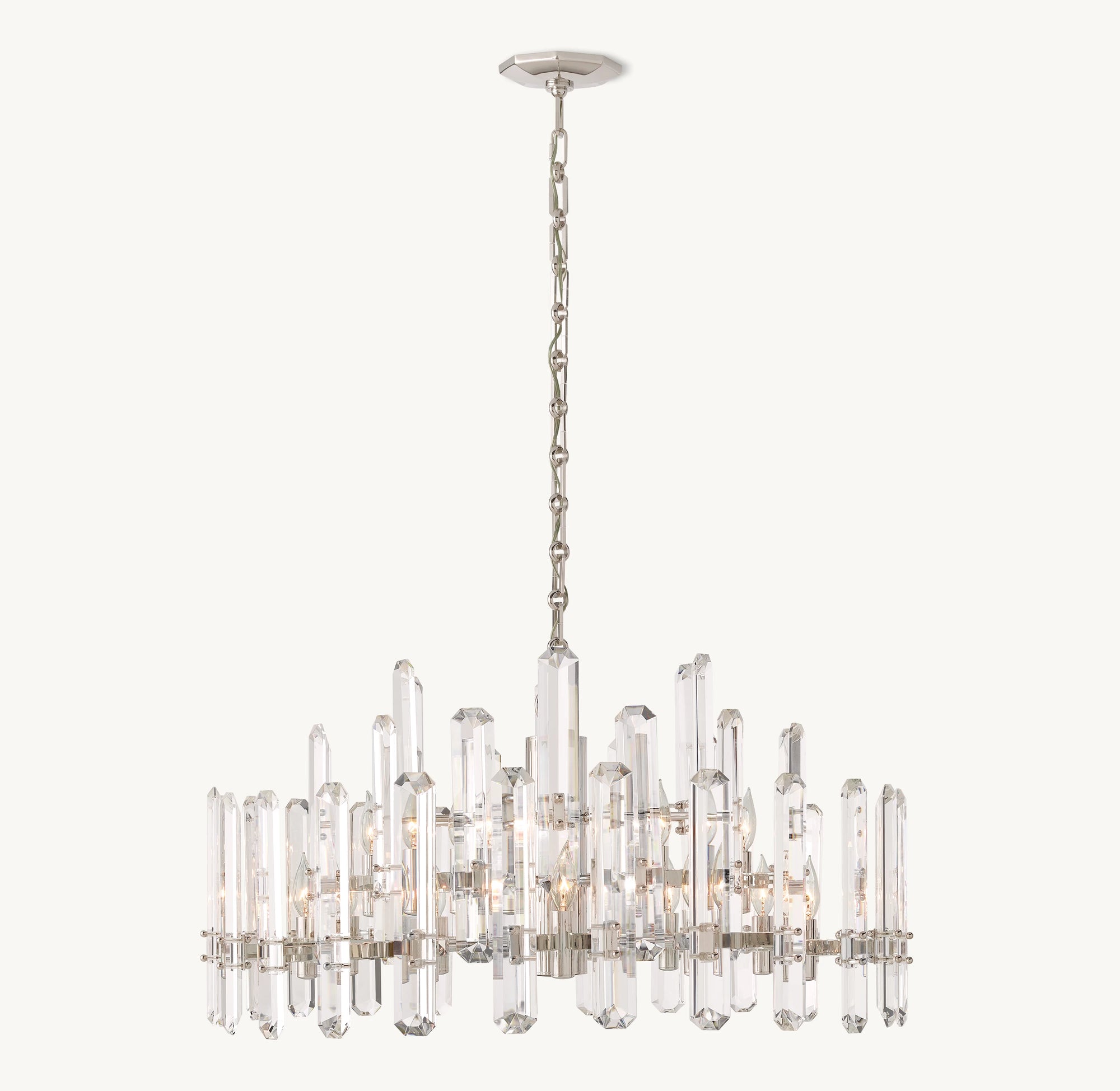 WOMO Crystal Prism Round Chandelier - Bonnington