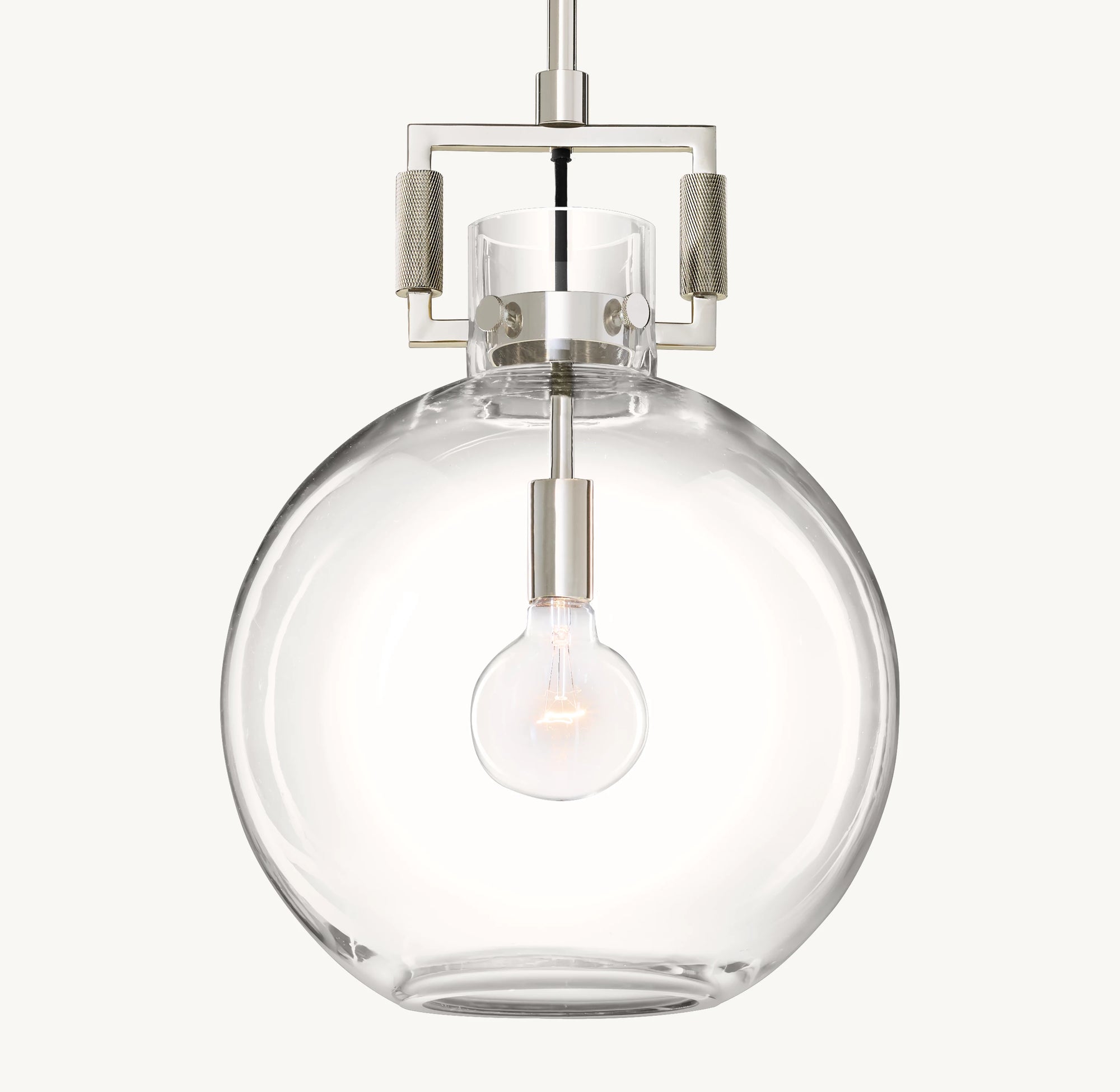 WOMO Clear Glass Globe Pendant Light - Machinist
