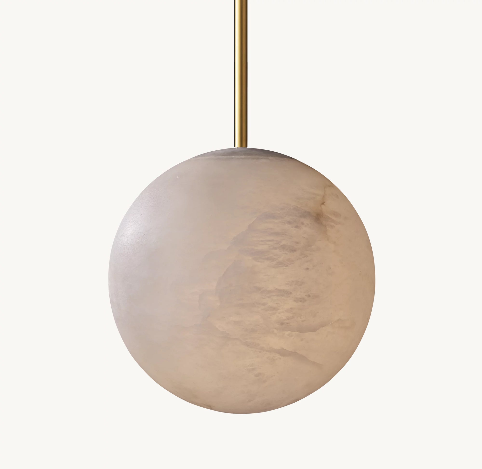 WOMO 11 Inch Hand-carved Alabaster Globe Pendant Light - Celestial
