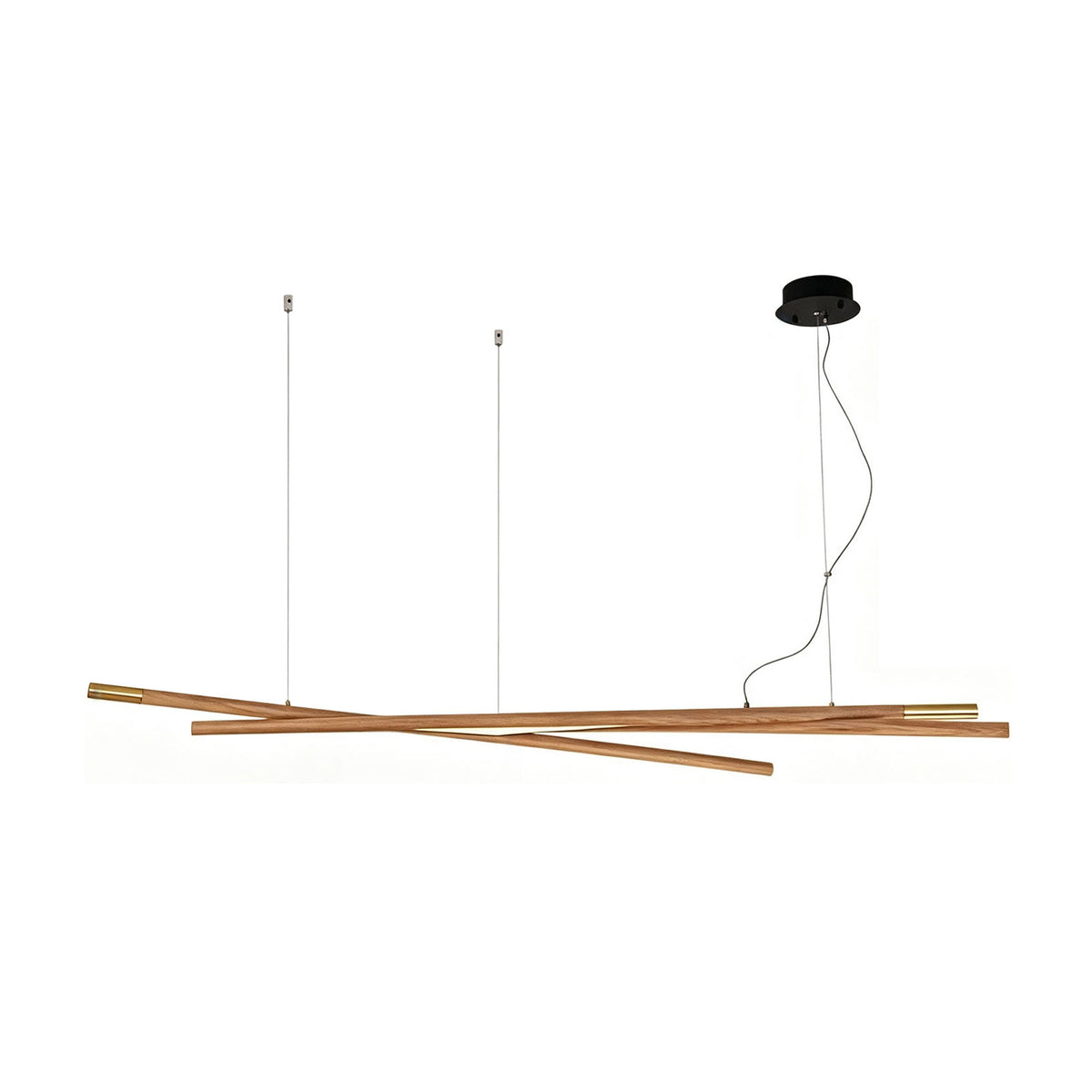 WOMO Crossed Wooden Rod Linear Pendant Light -WM3253