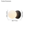 WOMO White & Black Glass Globe Wall Sconce-WM6103 thumbnail
