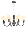 WOMO Glass Globe Black Arm Chandelier-WM2173 thumbnail