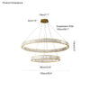 WOMO 2 Tier Circular Crystal Chandelier-WM2192 thumbnail