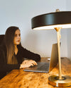 WOMO Mid-Century Round Table Lamp with Pull Chain-WM8009 thumbnail