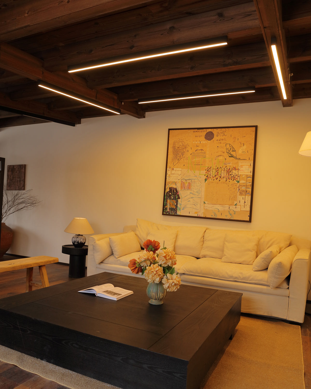 WOMO Dimmable Linear Flush Mount Ceiling Light-WM1003