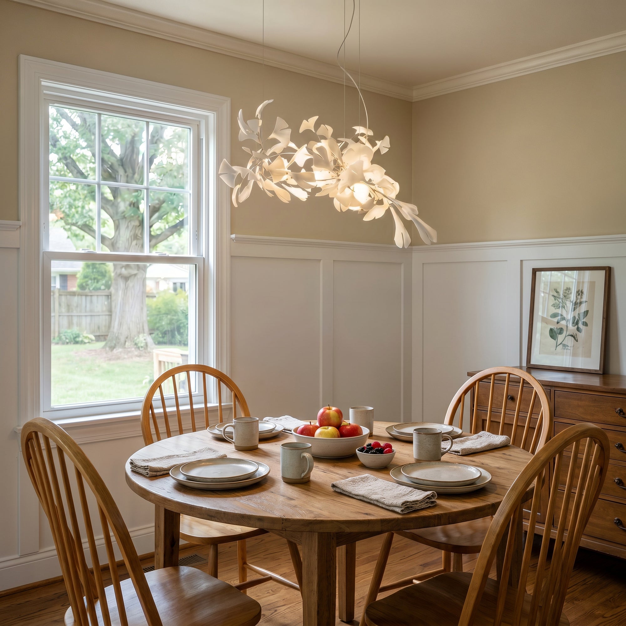 WOMO Gingko Long Chandelier-WM2430