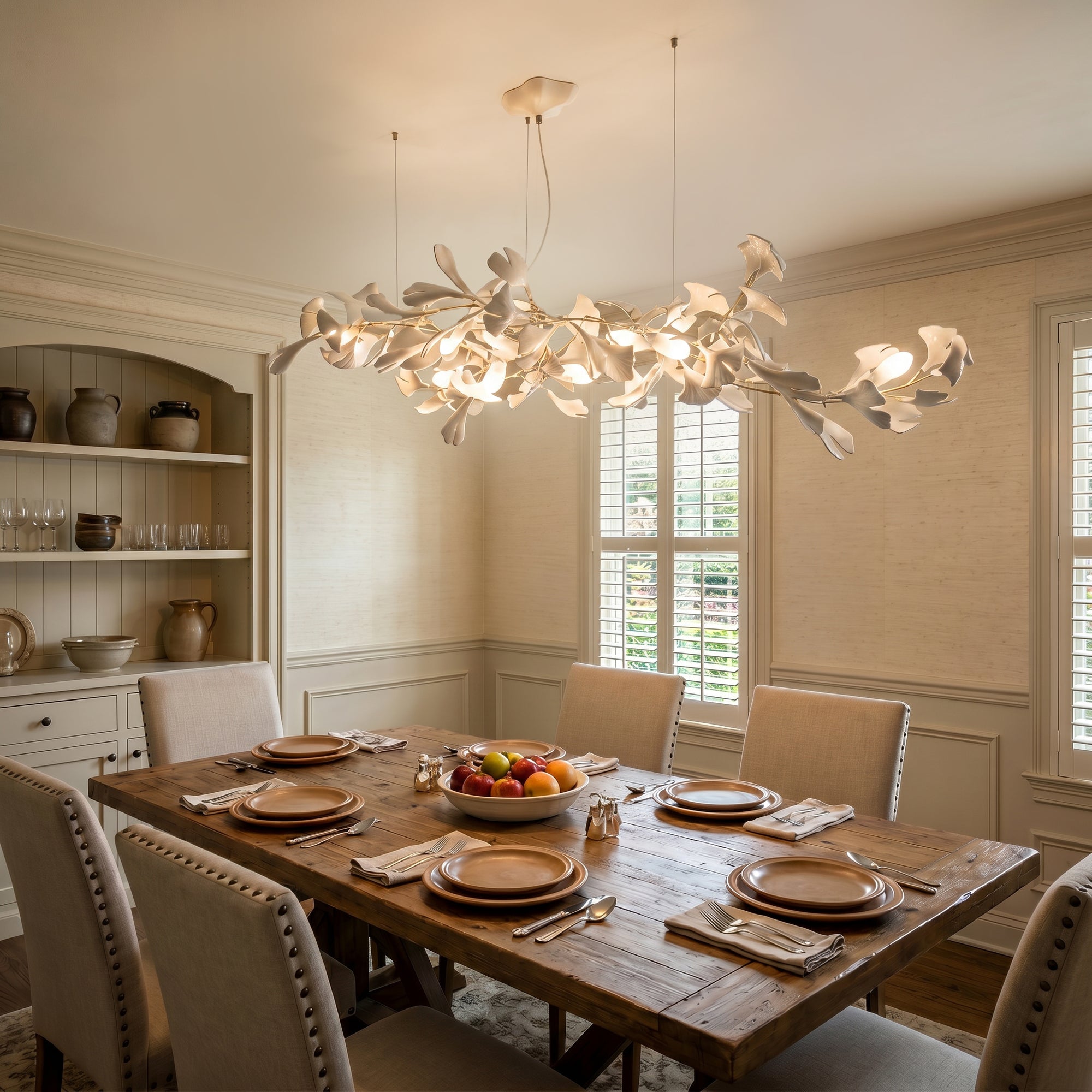 WOMO Gingko Long Chandelier-WM2430