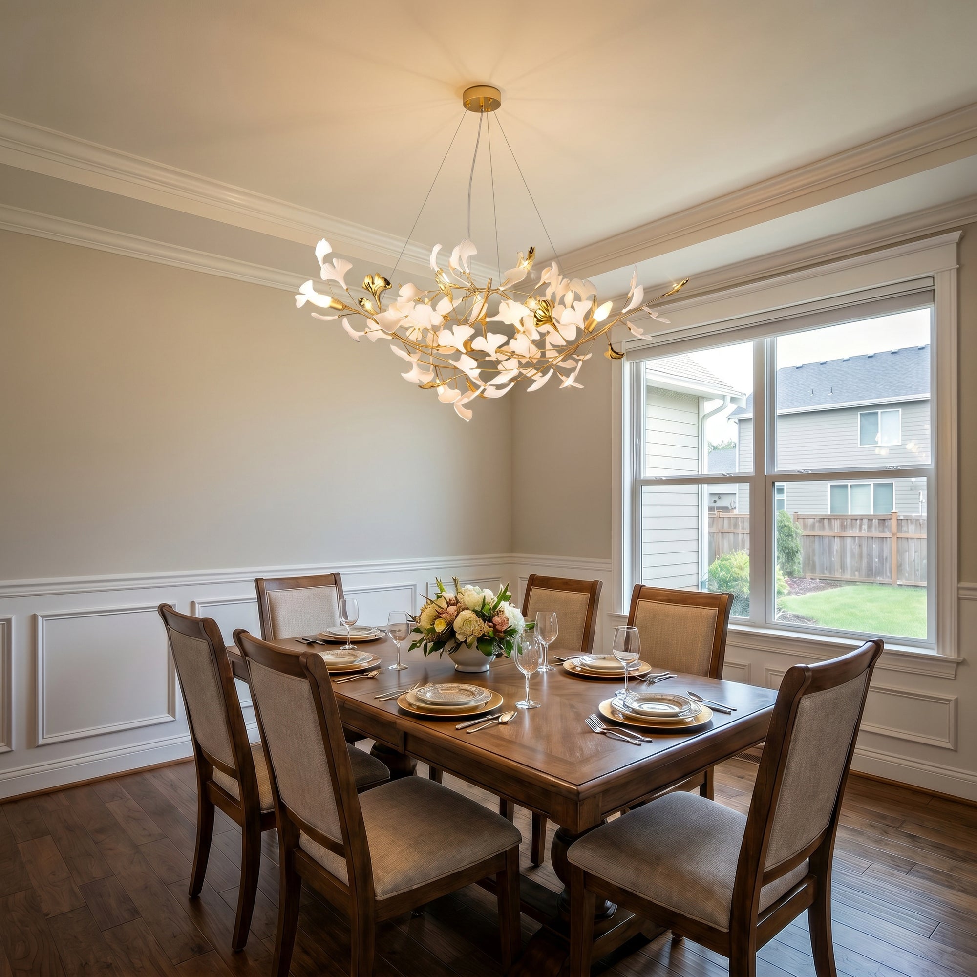 WOMO Gingko Ceramic Chandelier-WM2411