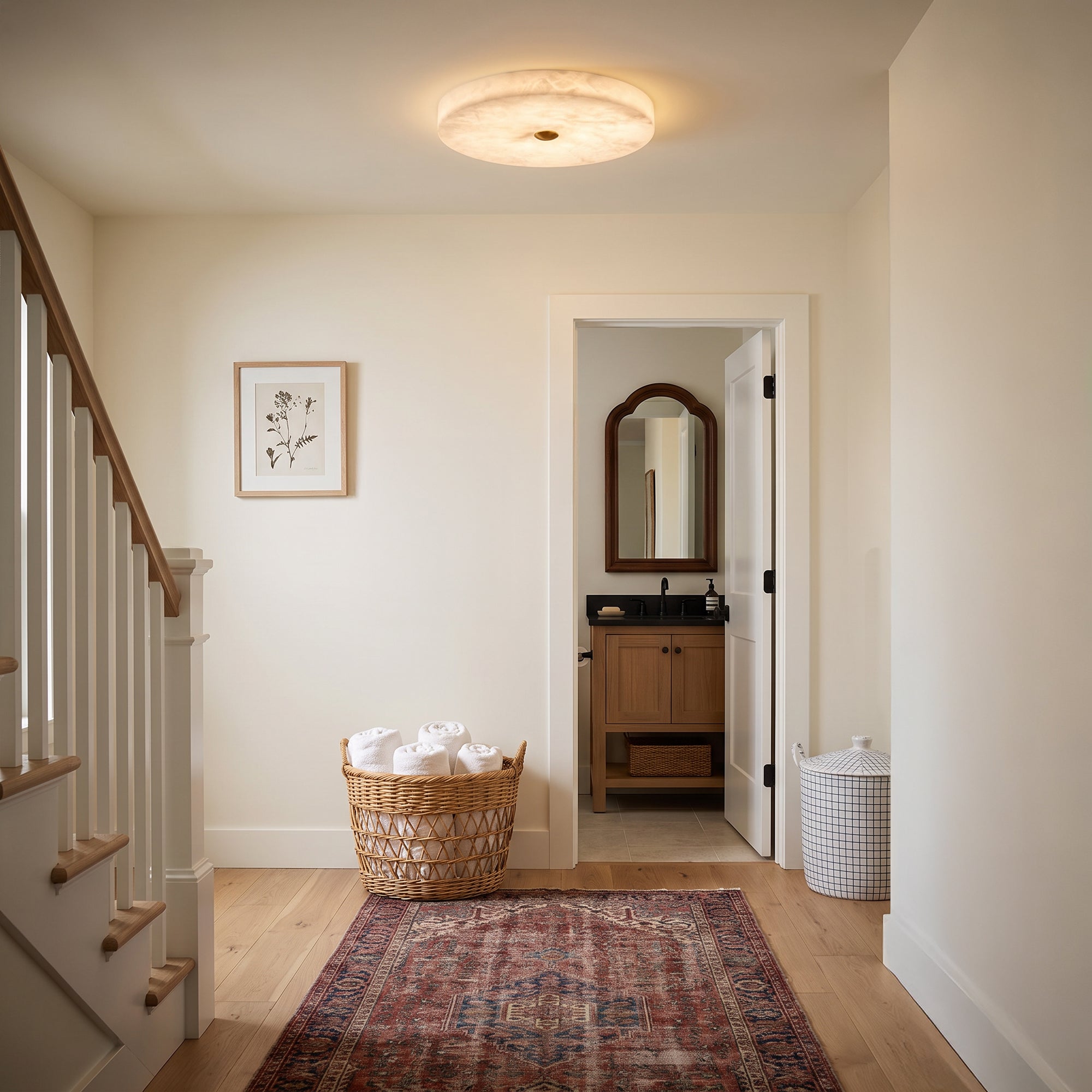 WOMO Modern Round Alabaster Ceiling Light-WM1118