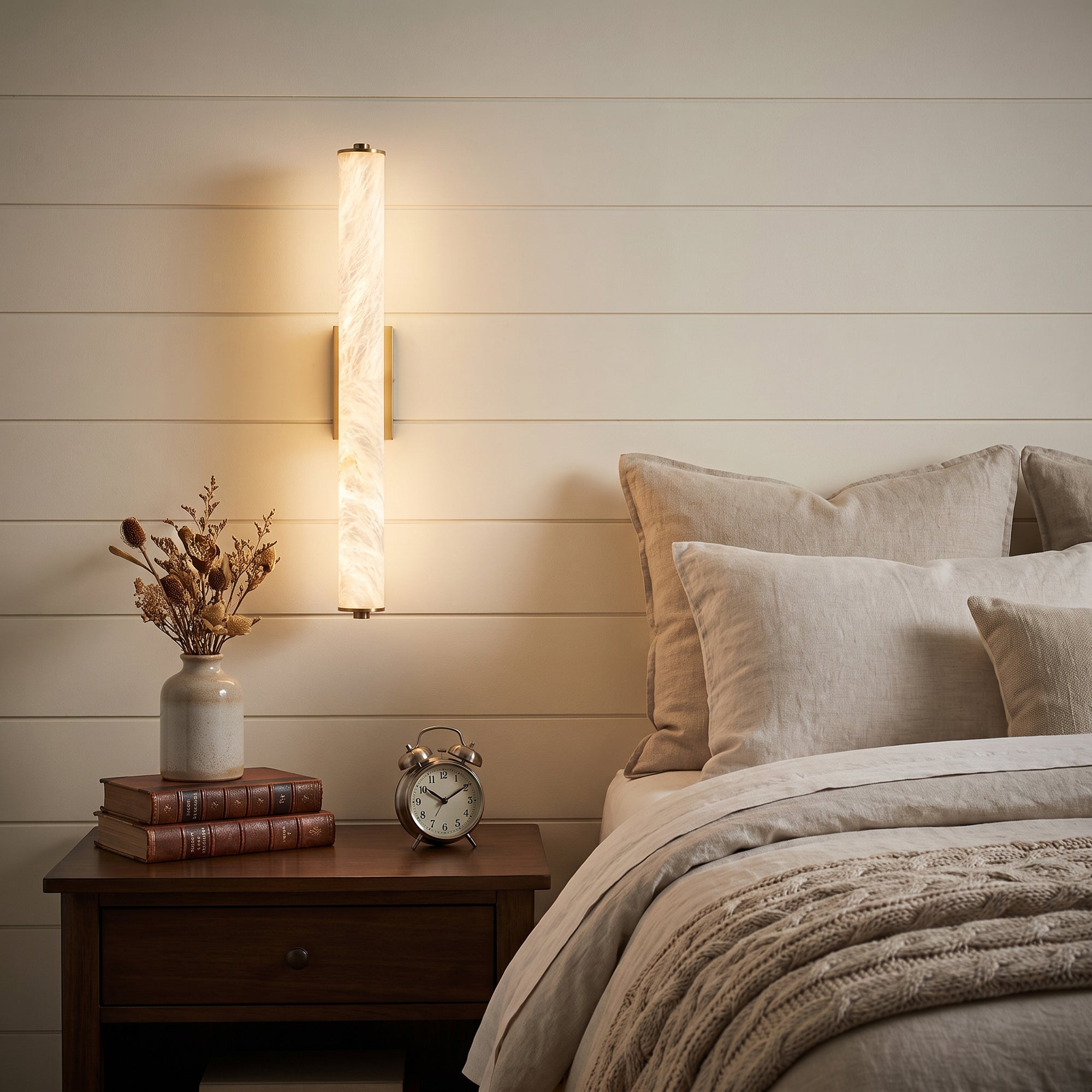 WOMO Alabaster Tube Wall Sconce-WM6139