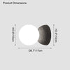 WOMO White & Black Glass Globe Wall Sconce-WM6103 thumbnail