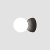 WOMO White & Black Glass Globe Wall Sconce-WM6103 thumbnail