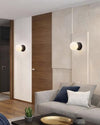 WOMO White & Black Glass Globe Wall Sconce-WM6103 thumbnail