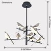 WOMO Gold Bird Branch Chandelier-WM2512c thumbnail
