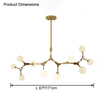 WOMO Branching Bubble Frosted Glass Chandelier-WM2514 thumbnail