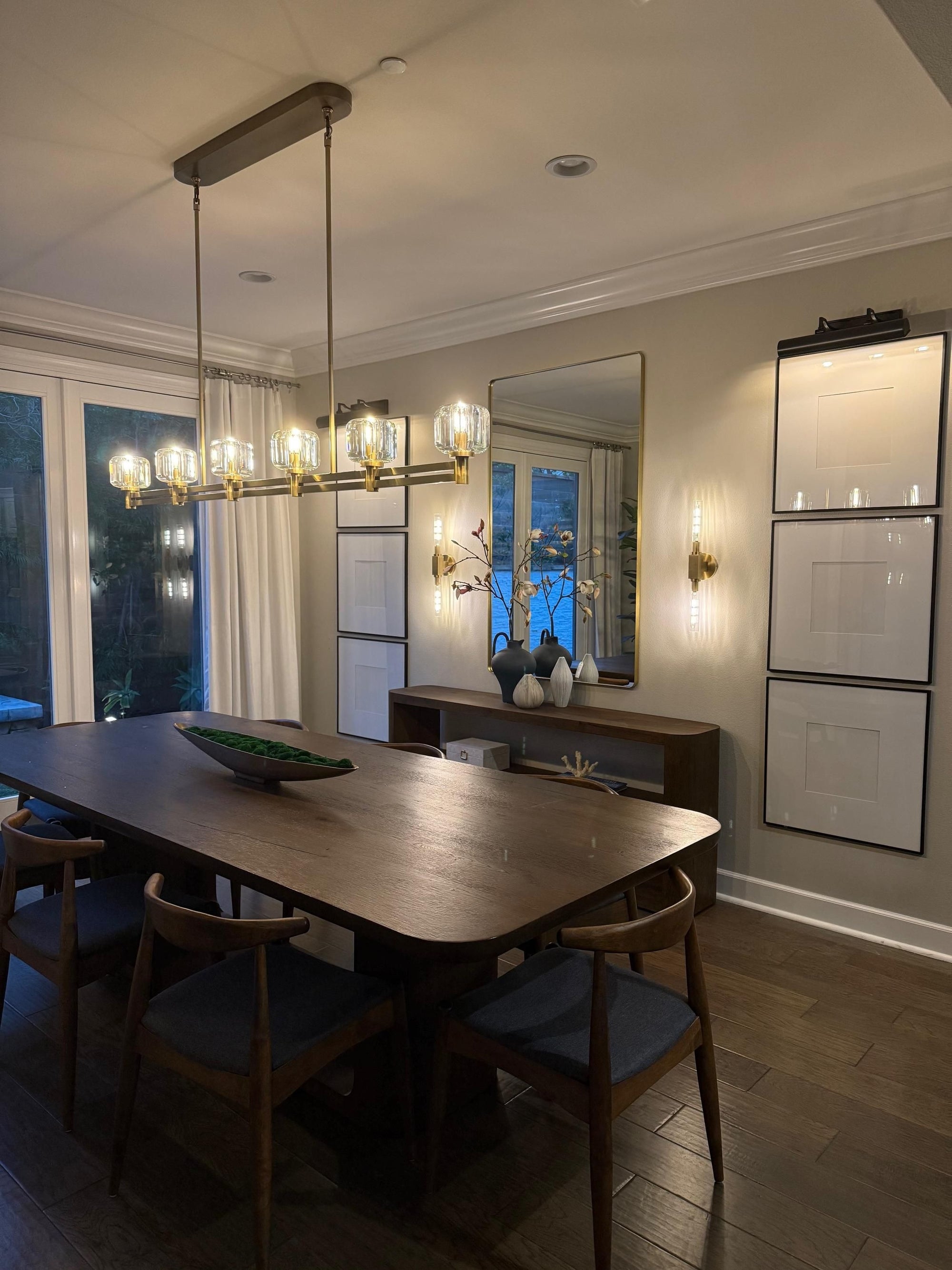 WOMO Crystal Linear Candle Chandelier - Demaret