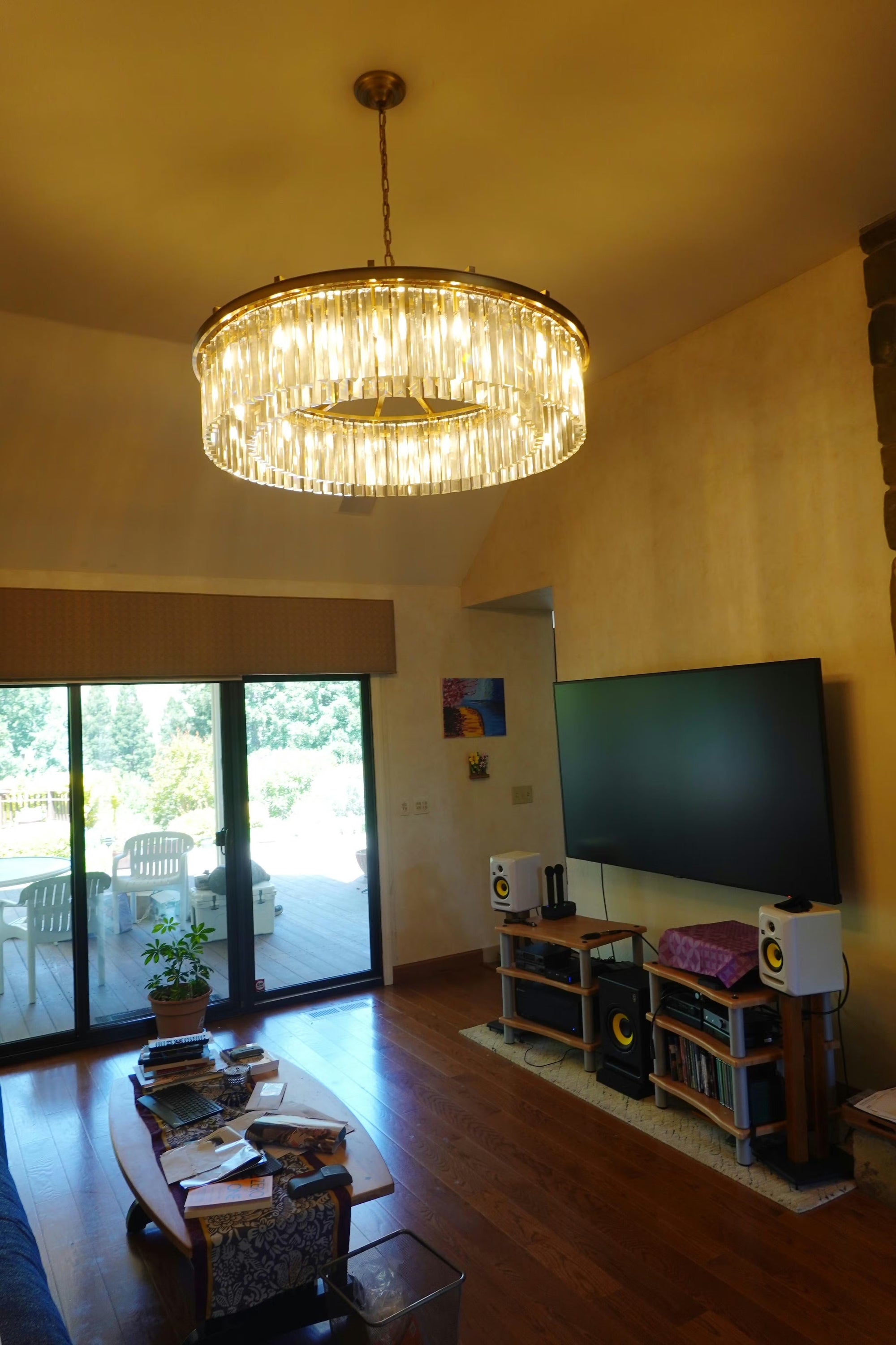 WOMO Crystal Prism Round Chandelier - Rhys