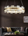 WOMO Gold Alabaster Round Chandelier-WM2394 thumbnail