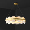 WOMO Gold Alabaster Round Chandelier-WM2394 thumbnail