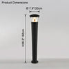 WOMO Black Pathway Bollard Light-WM9110 thumbnail