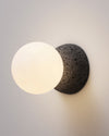 WOMO White & Black Glass Globe Wall Sconce-WM6103 thumbnail