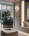 WOMO White & Black Glass Globe Wall Sconce-WM6103 thumbnail
