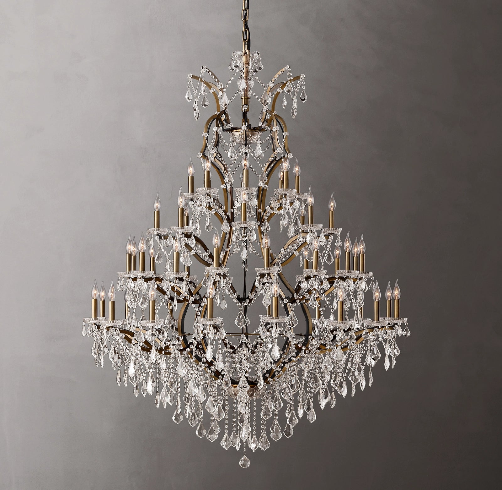 WOMO Candelabra Crystal Chandelier - Rococo