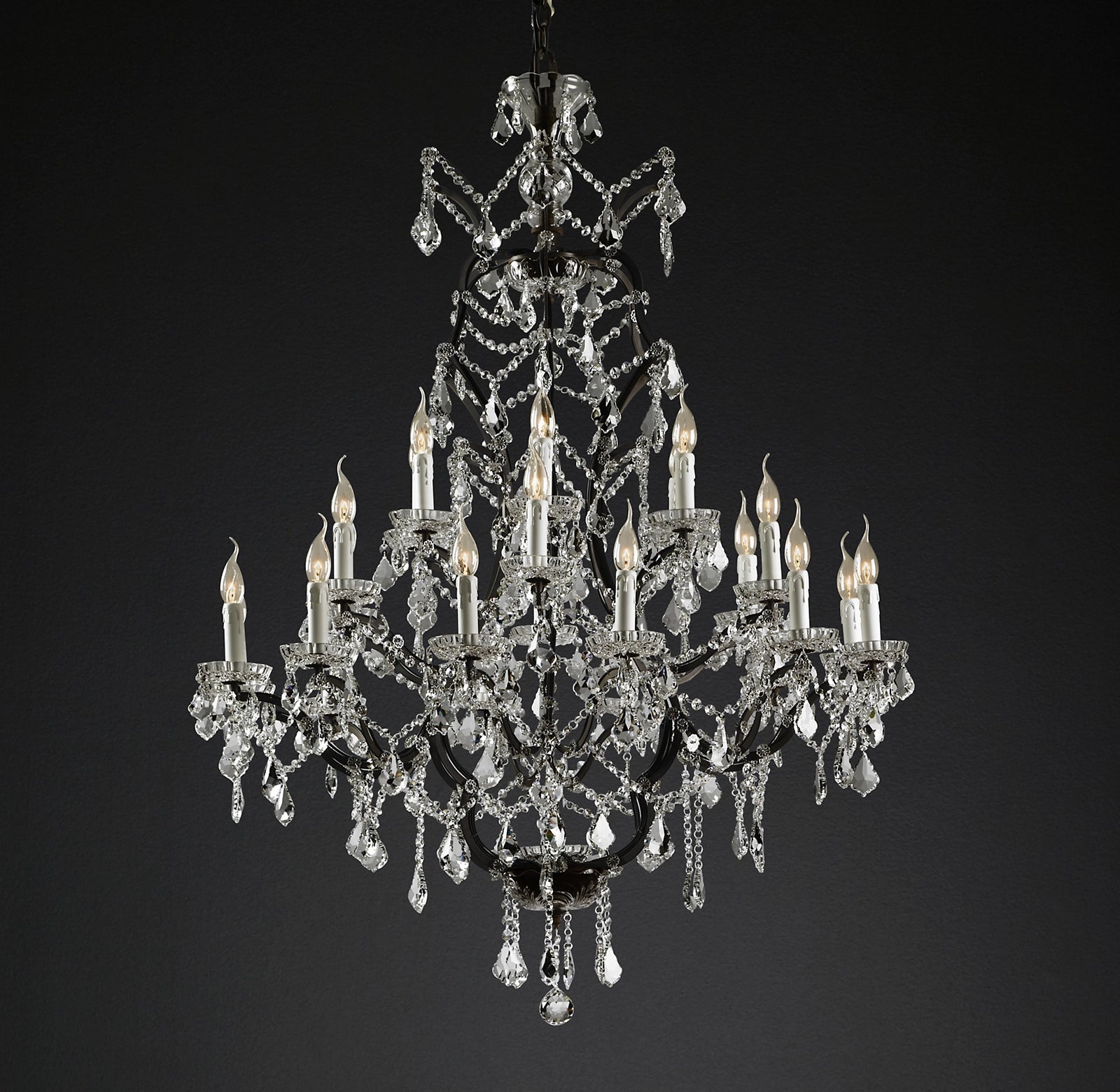 WOMO Candelabra Crystal Chandelier - Rococo
