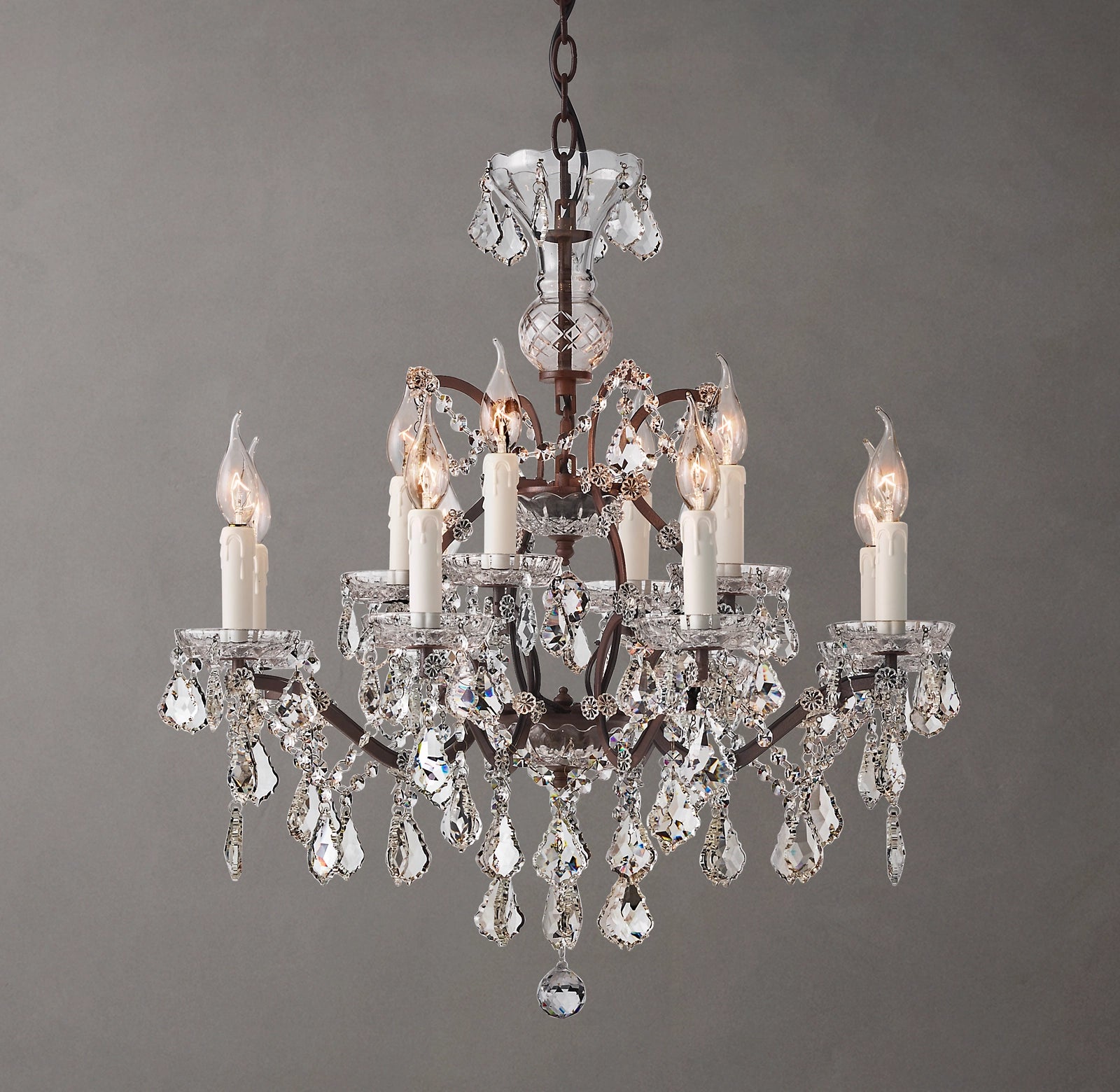 WOMO Candelabra Crystal Chandelier - Rococo