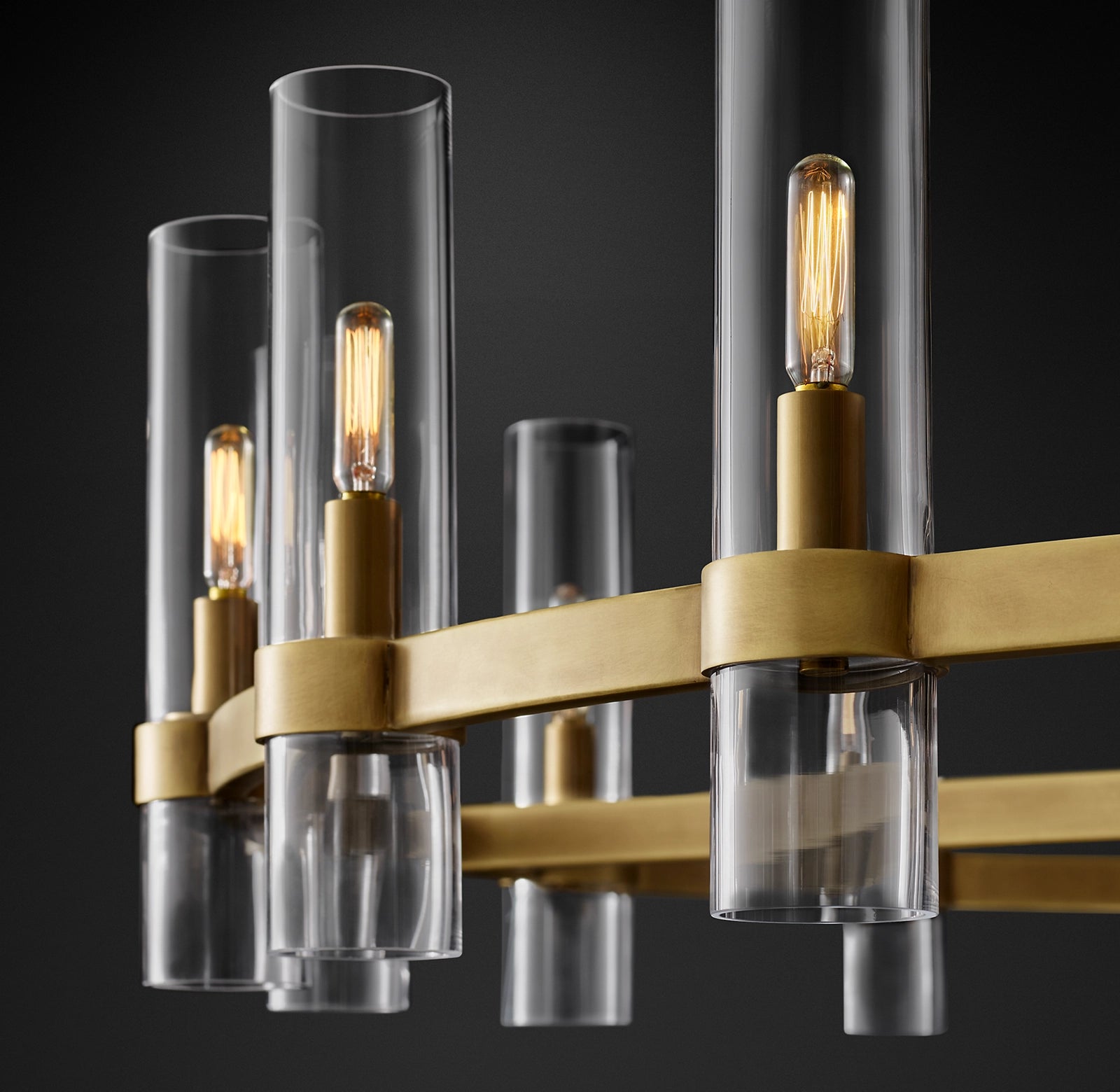 WOMO Cylindrical Glass Candle Round Chandelier - Ravelle