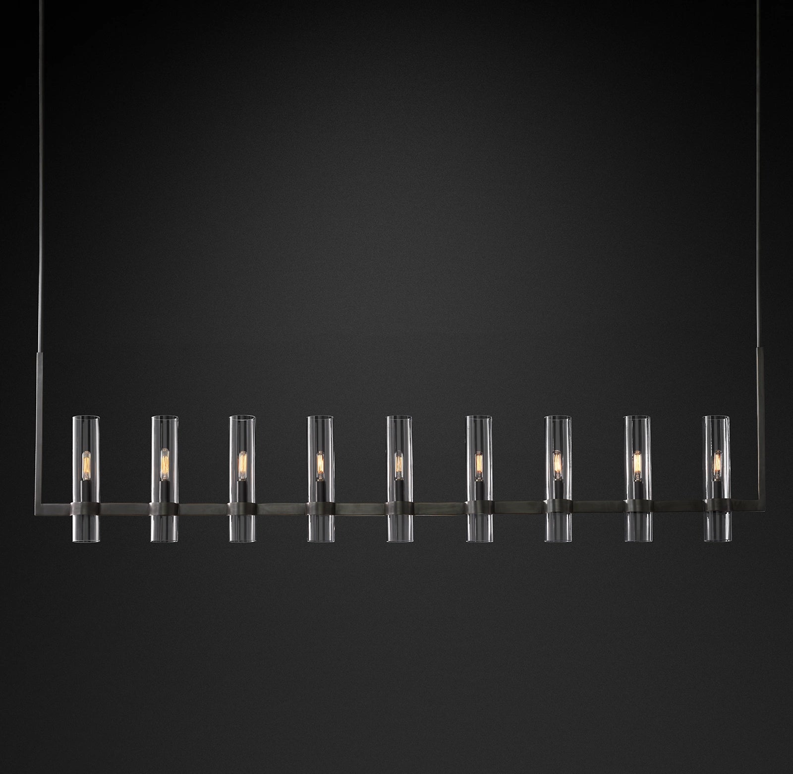 WOMO Cylindrical Glass Candle Linear Chandelier - Ravelle