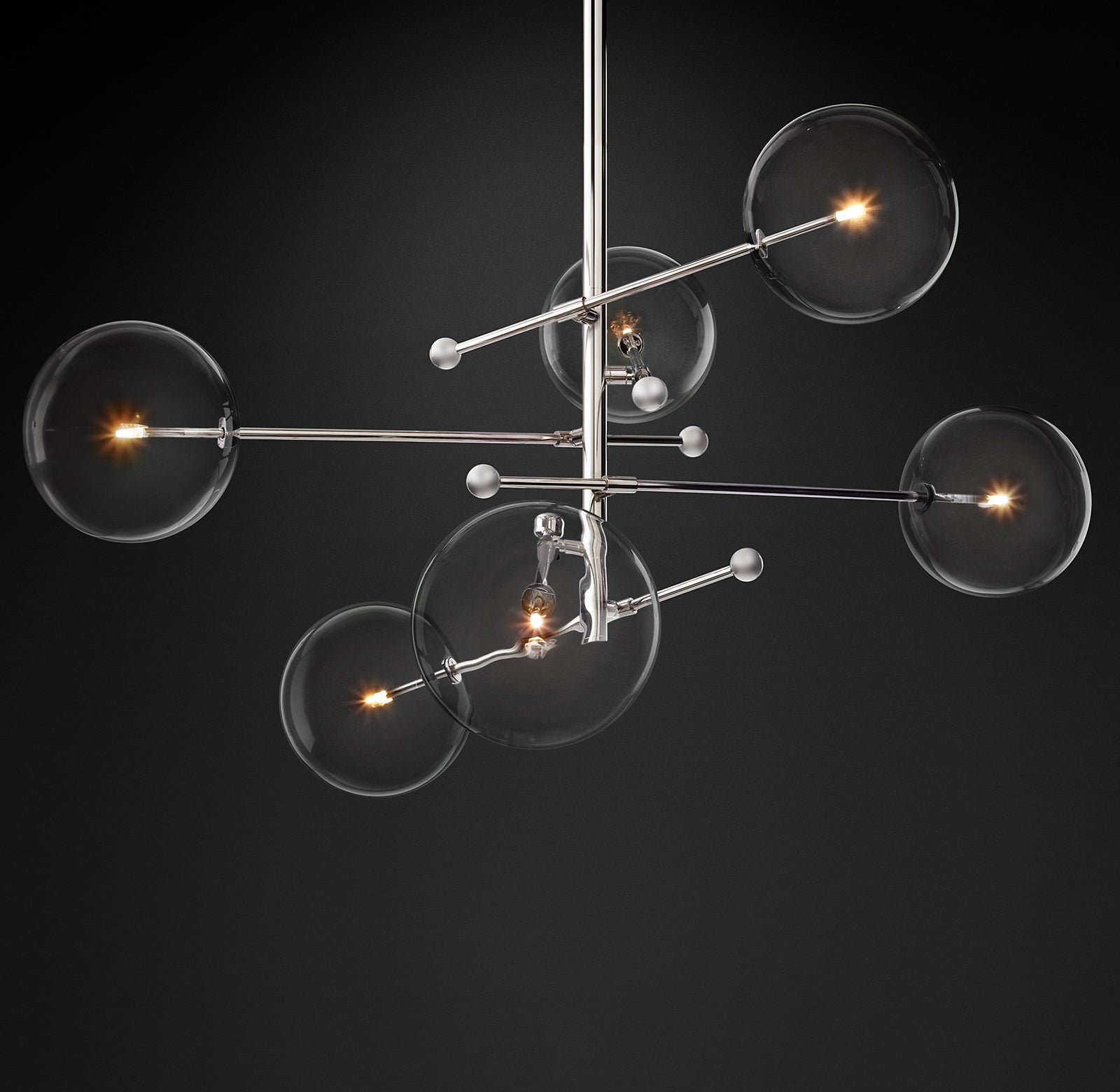 WOMO Sputnik Globe Glass Chandelier - Mobile