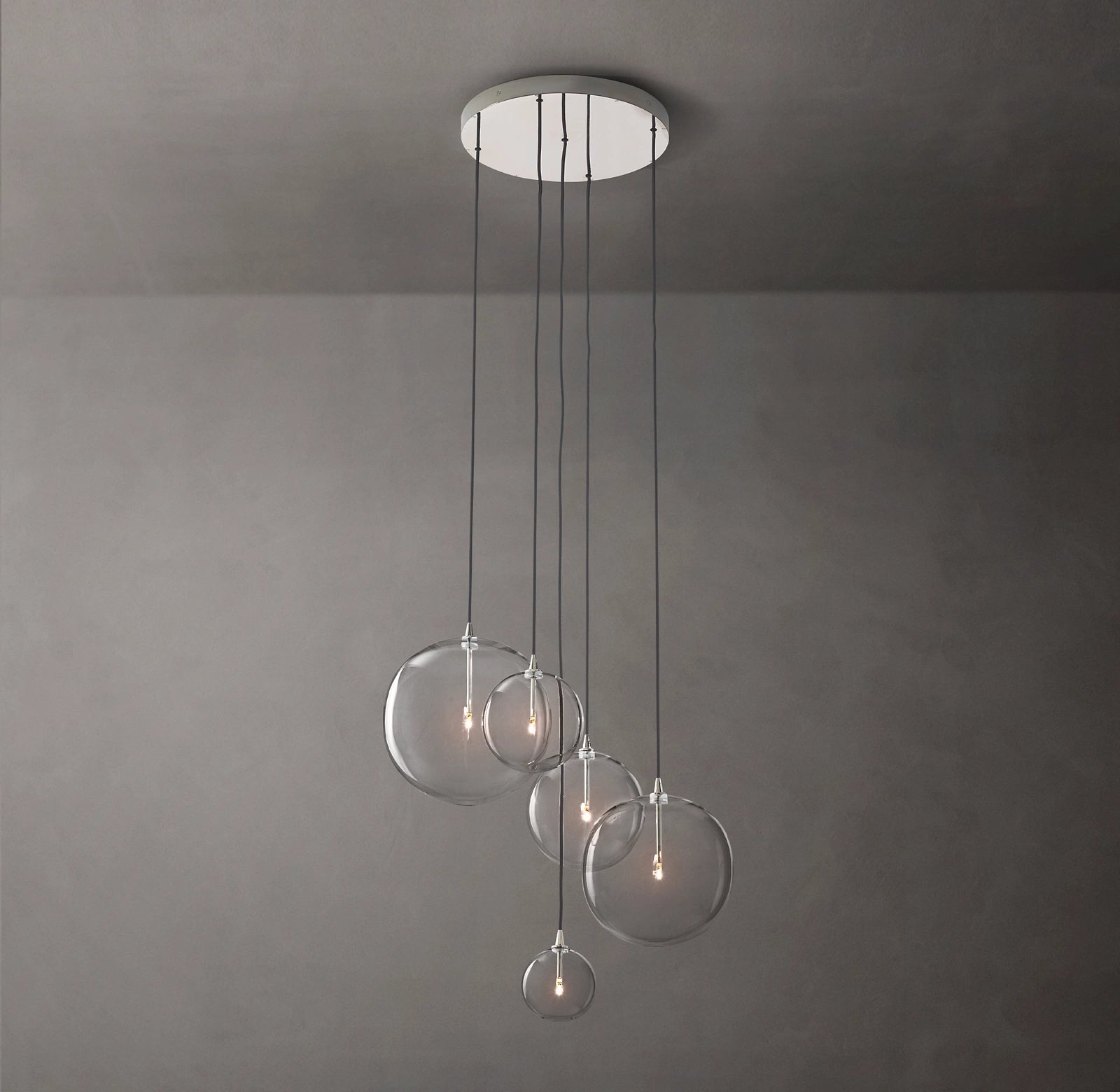 WOMO Blown Glass Globe Cluster Chandelier - Mobile